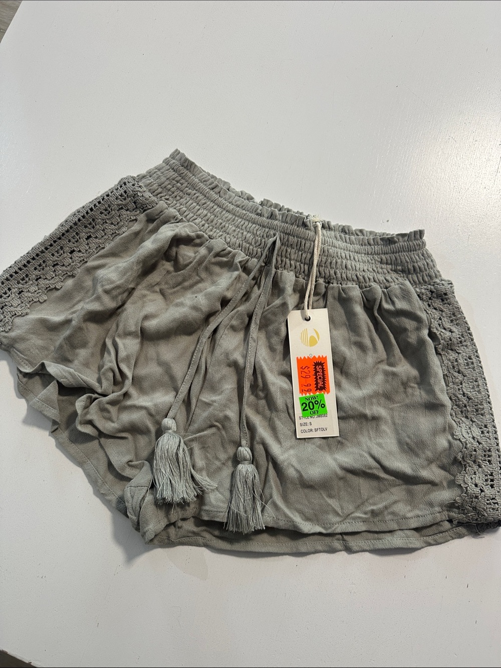 NWT Boho Tassel Drawstring Shorts